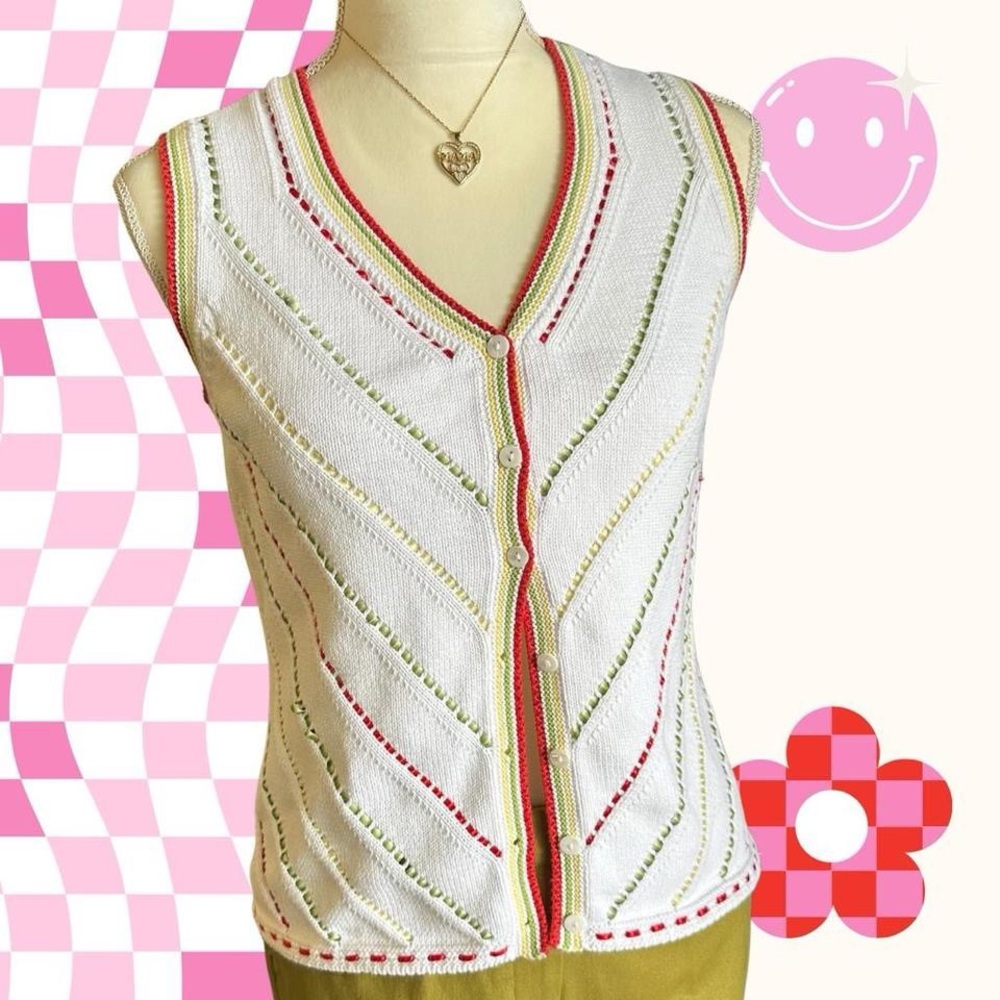 Jones New York White Vest